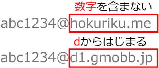 基本メールアドレスのドメイン